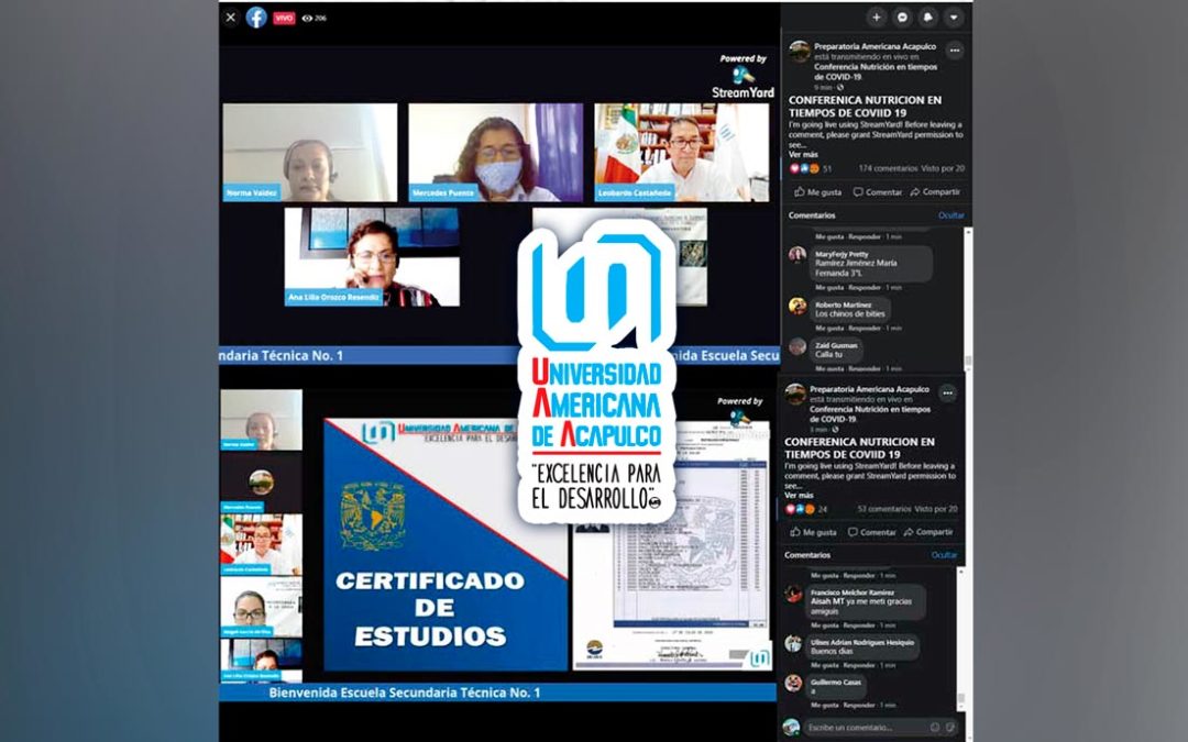 OFRECE PREPA AMERICANA LA CONFERENCIA “NUTRICIÓN EN TIEMPO DE COVID-19” A COMUNIDAD DE SECUNDARIA TÉCNICA NO. 1 “